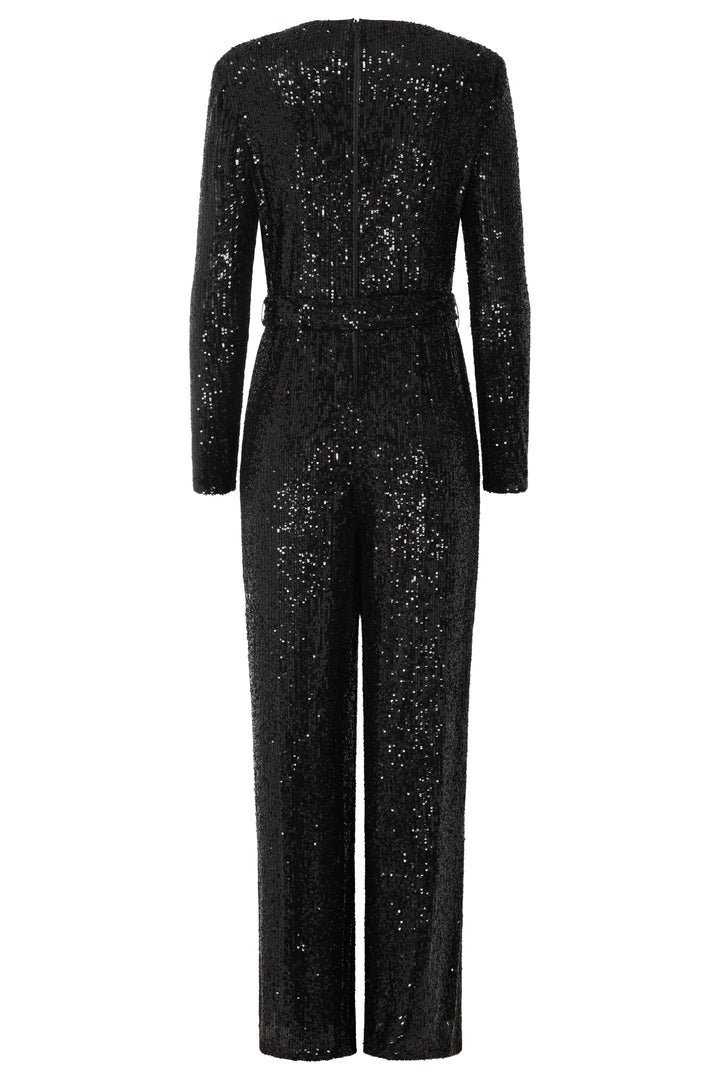 New York Jumpsuit in Black Sequins