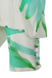 Orchid Midi Dress Green Flower