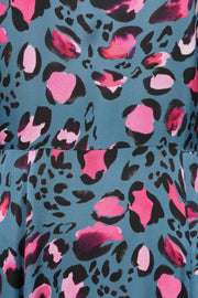 Paris Midi Dress in Leopard Print