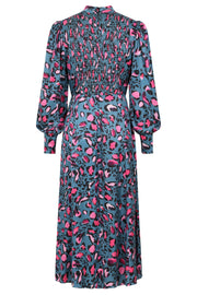 Paris Midi Dress in Leopard Print