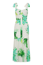 Poppy Dress Green Floral Print