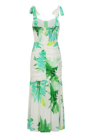 Poppy Dress Green Floral Print