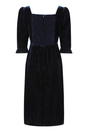 Rome Midi Dress in Navy Velet