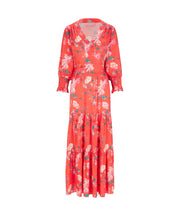 Riri Maxi Dress Coral Fish Print