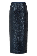 Load image into Gallery viewer, Madrid Skirt Navy Sequin
