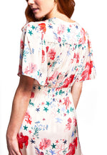 Load image into Gallery viewer, Imelda Dress Ecru Fish Print
