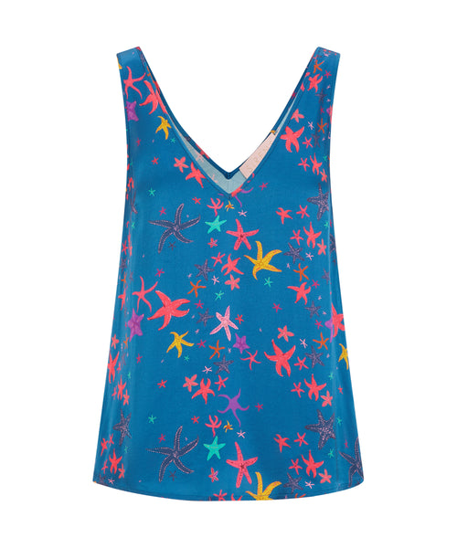 Load image into Gallery viewer, Aura Camisole Blue Starfish
