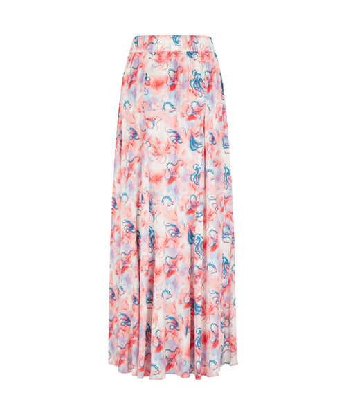 Load image into Gallery viewer, Franklin Mxi Skirt Pink Octopus
