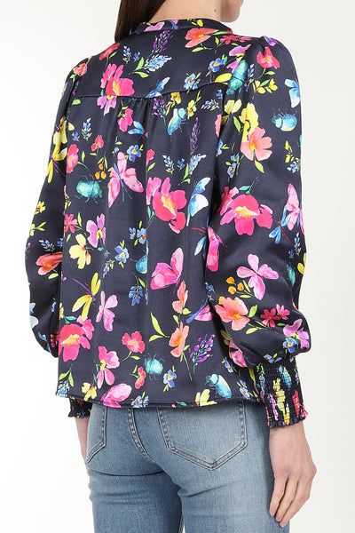 Load image into Gallery viewer, Dawn Blouse Navy Love Bug
